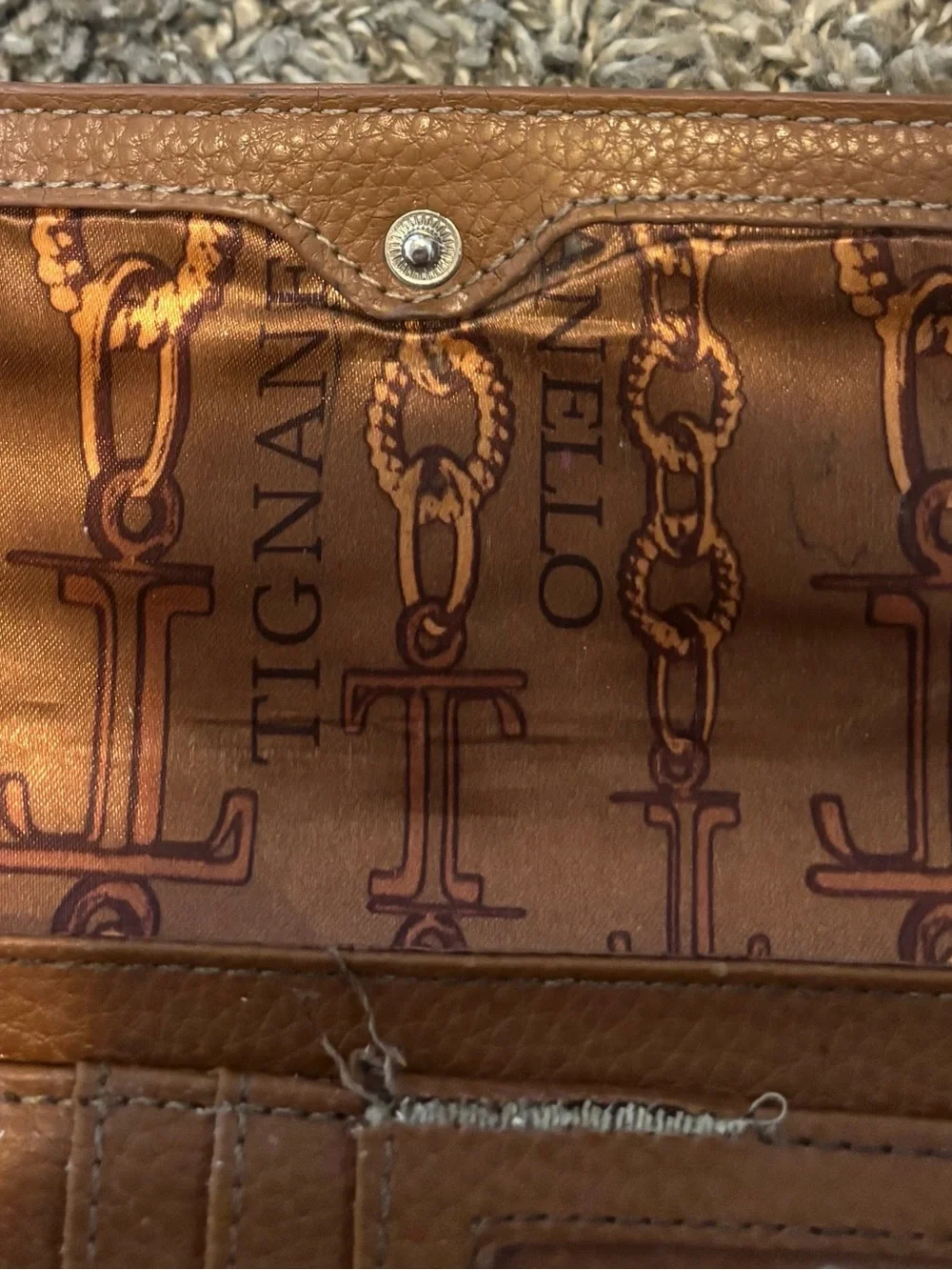 Brown Leather Tignanello Wallet